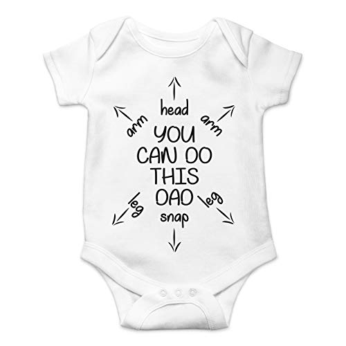 You Can Do This Dad - First Time Dad Gift - Funny Cute Infant Creeper, One-Piece Baby Bodysuit(White, Newborn)