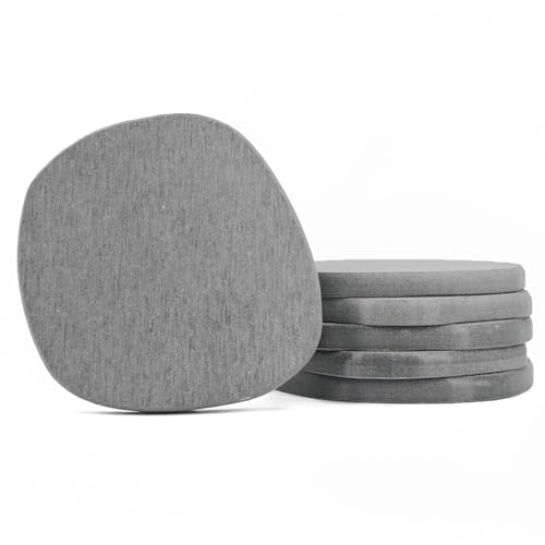 XRzitky Instant Dry Stone Coasters Set of 6, Natural Diatomaceous Earth Table Coasters for Drinks, Unique Drying Stone Absorbent Coasters 6 Pack