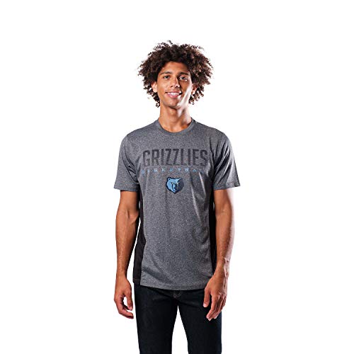 Ultra Game NBA Memphis Grizzlies Mens Active Tee Shirt, Charcoal Heather, Medium, 100% Polyester