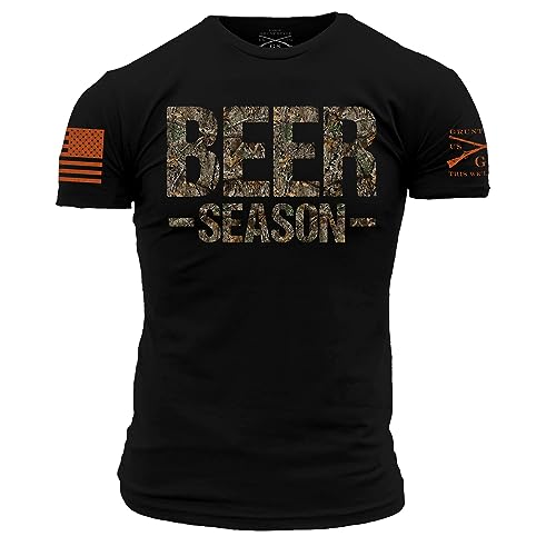 Grunt Style Realtree Edge® Beer Season Men's T-Shirt (Black, Medium)