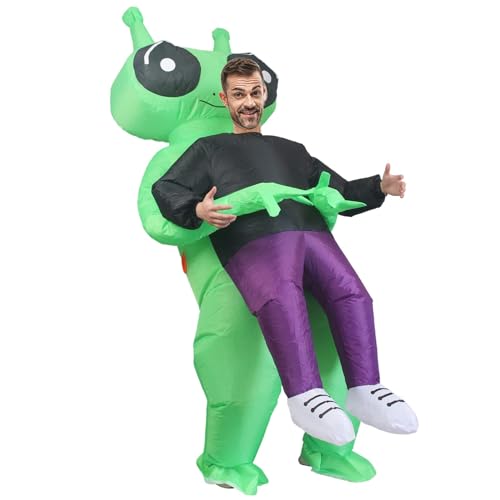 RHYTHMARTS Inflatable Alien Costume Alien Costume Adult Blow up Alien Costume for Halloween Christmas Easter