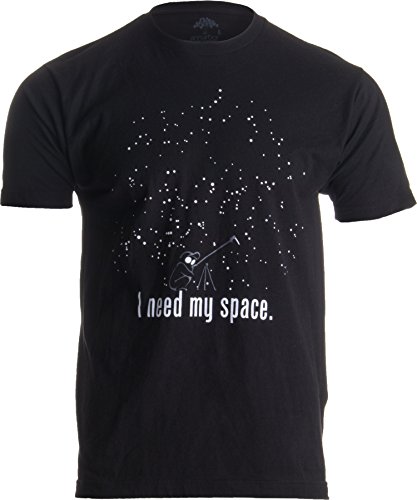 Ann Arbor T-shirt Co. I Need My Space | Funny Astronomy, Space Humor Astronomer NASA Unisex Adult,XL Black