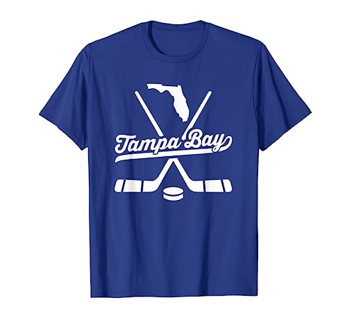 Vintage Tampa Bay Ice Hockey Sticks Sports Team Fan Gift T-Shirt