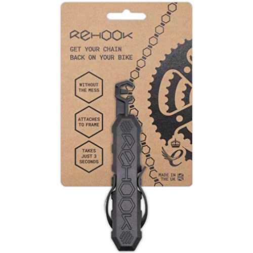 Rehook Original - Black Get Your Chain Back on Your Bike in 3 Seconds. Without The Mess Present for Any Cyclist or Gadget Lover