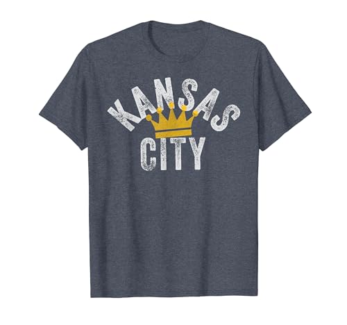 Kansas City | Kc Crown Town Local Modern Style KC Cool Blue T-Shirt