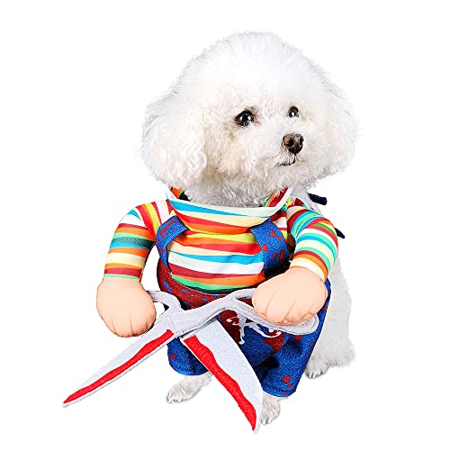 NACOCO Dog Halloween Scissors Style Doll Costume Pet Christmas Cosplay Adjustable Doll Funny Special Clothes Puppy Party Clothes for Small Dogs Cats (Medium)
