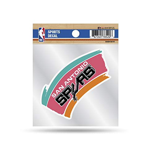 Rico Industries NBA Basketball San Antonio Spurs Retro 4'x4' Small Style Decal