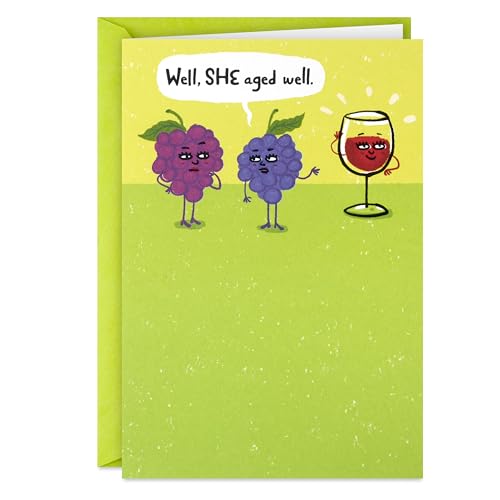 Hallmark Shoebox Funny Birthday Card for Her (Wine and Grapes)