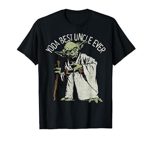Star Wars Yoda Best Uncle Ever Portrait Vintage Disney+ T-Shirt