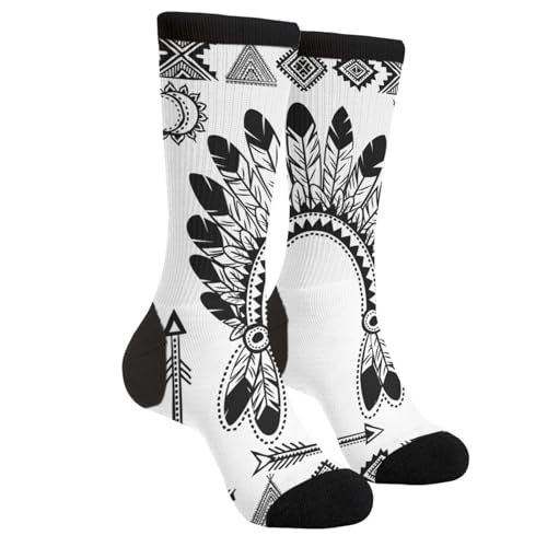Pacific Northwest Native American Art Unisex Printing Seafarer Socks Deluxe Personality Short Sock 40CM