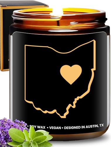 Ohio Candle, Gifts for Women, Ohio Gifts for Men, Ohio Souvenir Gifts, State Ohio Themed Gifts, Moving Away & Home Sick Gifts, Birthday, Christmas, Graduation, Gift-Ready