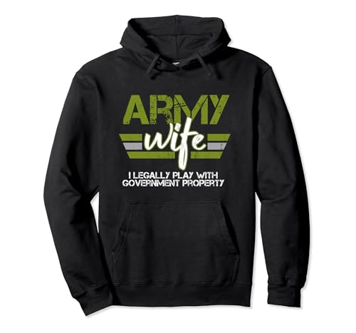 Womens Army Veteran Wife Pink Army Wife Pullover Hoodie