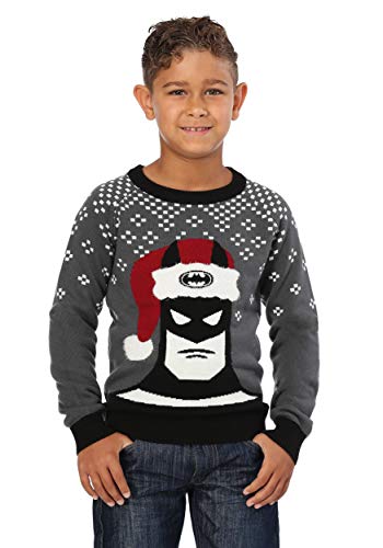 FUN.COM Kids Holiday Batman Ugly Christmas Sweater | Superhero Comic Book Character Christmas Sweatshirts for Boys & Girls XS Multicolor