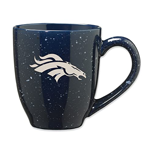 Rico Industries NFL Football Denver Broncos Primary 16 oz Team Color Laser Engraved Ceramic Coffee Mug