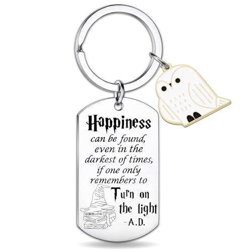 ichrati Harry Gifts Valentines Keychain Merchandise Personalized Keychains Wizardry Gift for Daughter Teen Girls Trendy Stuff Inspirational Gift for Women A.D. Quotes key Chain Keepsakes