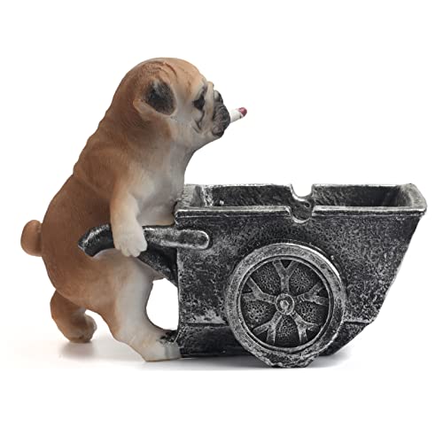 Muchly Creative Ashtray,Cute Funny dog Shape Ash Tray Set,Tabletop Portable Modern Ashtrays, Ceramic Desktop Ash Holder for Patio Home Office,Great Gift for Men Women