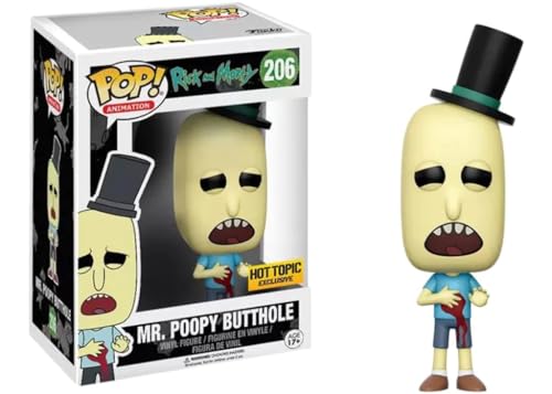 POP! Funko Animation Rick and Morty Mr. Poopy Butthole #206 (Gunshot Wound Exclusive)