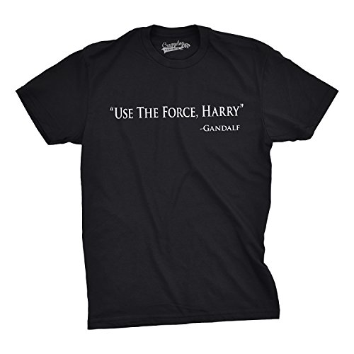 Mens Use The Force Harry Funny Retro Movie Tees Hilarious Vintage T Shirt Mens Funny T Shirts Vintage T Shirt for Men Funny Movie T Shirt Novelty Tees for Black L
