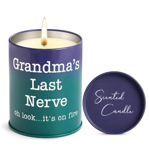 Gifts for Grandma from Granddaughter, Funny Grandma Gifts, Best Grandma for Christmas, Birthday, Thanksgiving, Retirement, Mother's Day Gifts, Grandmon's Last Nerve, Lavender Scented Candles (10oz)