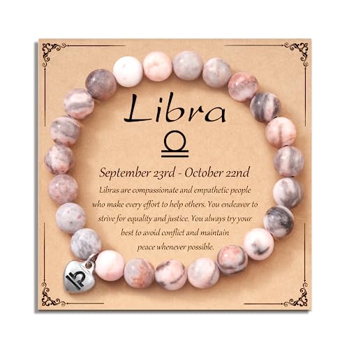 ASKRAIN Zodiac Bracelet Libra Gifts for Women Girls Zodiac Gifts for Women Girls Jewerly Constellation Horoscope Unique Birthday Gifts for Teen Girls 13 Year Old Girls Gifts Ideas