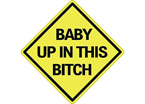 Rogue River Tactical Baby Up in This Bitch Sticker Funny Auto Decal Bumper Vehicle Safety Sign for Car Truck SUV