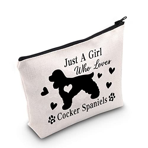 G2TUP Cocker Spaniel Lover Gift Who Loves Cocker Spaniels Makeup Bag Cocker Spaniel Cosmetic Bag Cocker Spaniel Owner Zipper Travel Bag