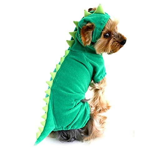 NACOCO Dog Dinosaur Design Costume Green Pet Clothes for Medium & Large Dog (Green, S)