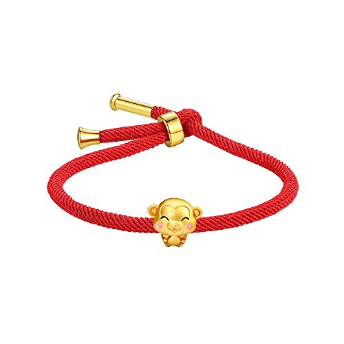MONIYA Adjustable Red String Bracelet Chinese Zodiac Animal Sign 2023 New Year Lucky Rabbit Bracelet for Women (Monkey Bracelet)