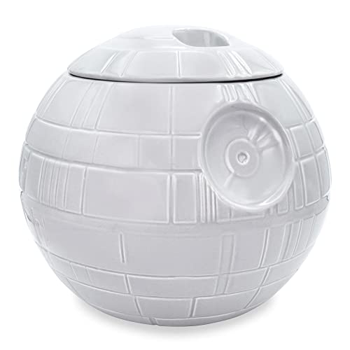 Star Wars Death Star 10-Inch Ceramic Cookie Jar Container With Lid | Kitchen Storage For Snacks