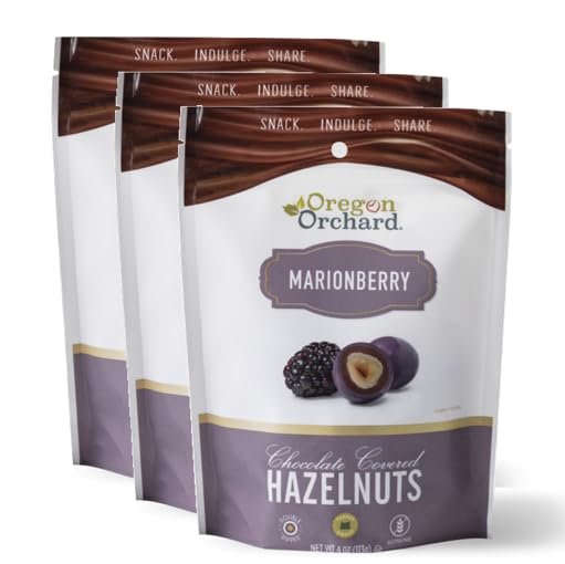 Oregon Orchard Marionberry Hazelnuts, 4 oz (Pack of 3), Gluten Free