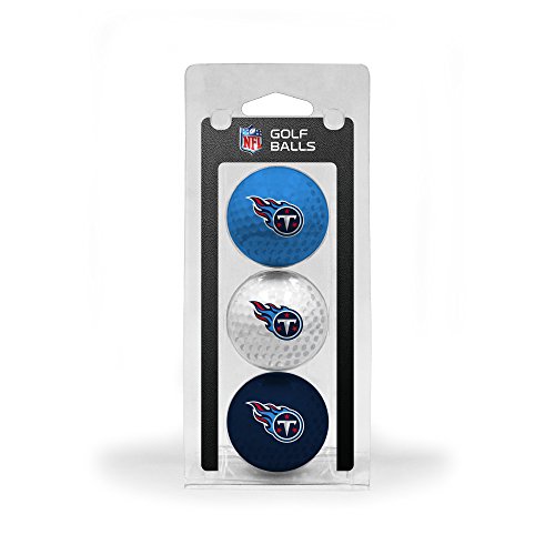 Team Golf NFL Tennessee Titans 3 Golf Ball Pack Regulation Size Golf Balls, 3 Pack, Full Color Durable Team Imprint