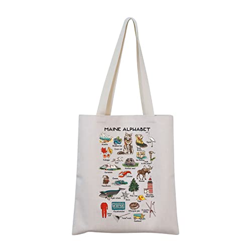 Maine Tote Bag Maine State Gift Maine Camping Gift Maine Keepsake Gift for Native Mainer (Maine Tote)