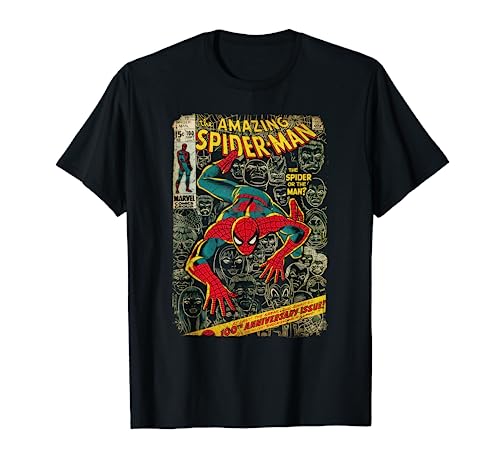 Marvel Spider-Man Comic Book Anniversary Short Sleeve T-Shirt