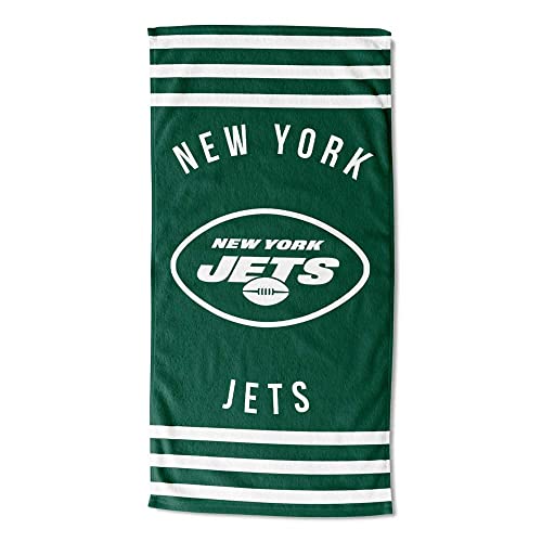 Northwest NFL New York Jets Unisex-Adult Beach Towel, 30' x 60', Stripes