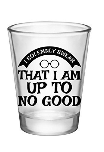 GO FROZEN Inspired by Harry Potter Shot Glass-I Solemnly Swear-Mischief Managed