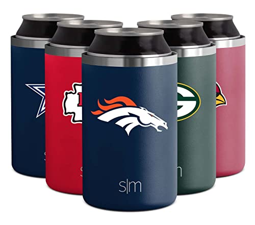 Simple Modern Officially Licensed NFL Denver Broncos Gifts for Men, Women, Dads, Fathers Day | Insulated Ranger Can Cooler for Standard 12oz Cans - Beer, Seltzer, and Soda