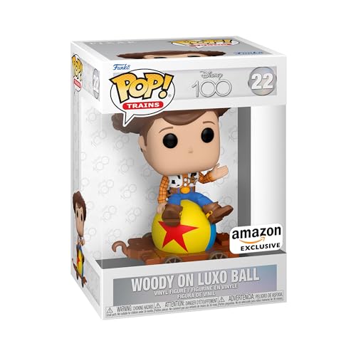 Funko Pop! Train: Disney 100 - Woody on Luxo Ball, Woody, Amazon Exclusive