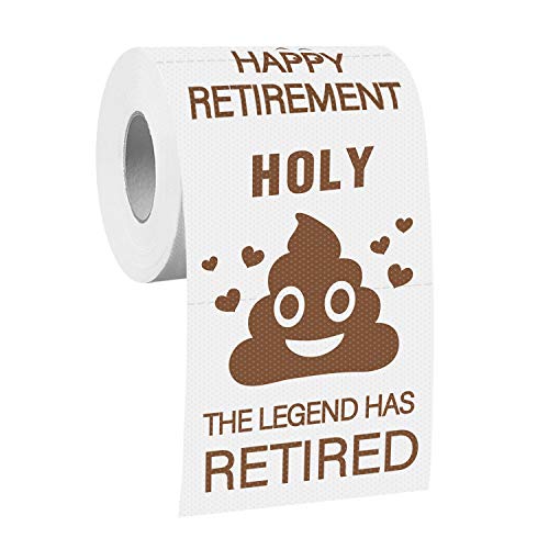 Retirement Toilet Paper Gift for Men and Women Roll Prank Funny Retired Gifts Novelty Toilet Paper Present for Co-Worker Happy Retirement Party Decorations, The Legend Has Retired Party Supplies.