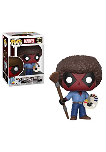 Funko Deadpool Bob Ross Playtime 70s with Afro POP! Bobble Figure - Deadpool + Bob Ross - Collectible Vinyl Figure - Gift Idea - Official Merchandise - for Kids & Adults - Movies Fans
