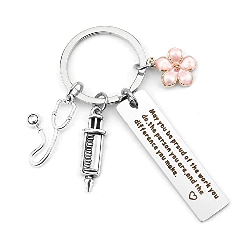 FFNMU Keychain Gift for Nurses - Graduation Appreciation Key Ring Accessory for Nursing Students and Medical Assistants - Birthday