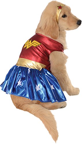 DC Comics Pet Costume, Medium, Wonder Woman, Blue
