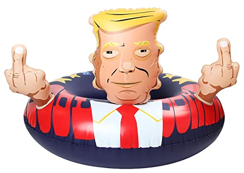 Bheddi Pool Float Donald Trump Summer Giant Presidential Inflatable Pool Float, Suitable for Beach Swimming Pool Party Lounge Raft (Blue)