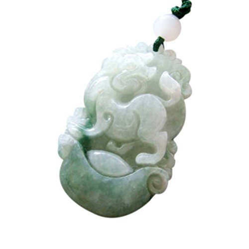 OVALBUY Jadeite Jade Chinese Zodiac Amulet Pendant Various Animals (Dog)