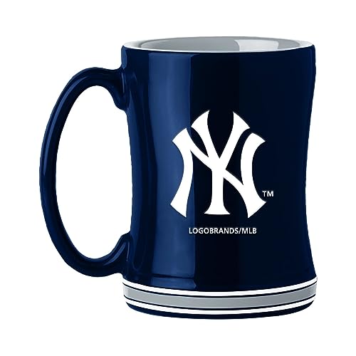 New York Yankees 15 Ounce Sculpted Coffee Mug - 1 Mug