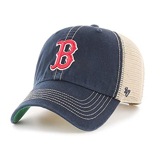 '47 Boston Red Sox Trawler Clean Up Snapback Trucker Hat Baseball Cap - Navy