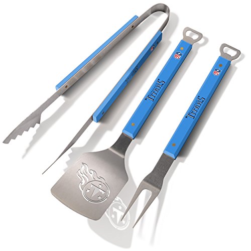 YouTheFan NFL Tennessee Titans Spirit Series 3-Piece BBQ Set , Stainless Steel, 22' x 9'