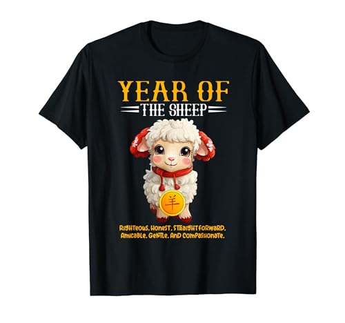 Chinese Year of the Sheep Zodiac Sign Happy Lunar New Year T-Shirt