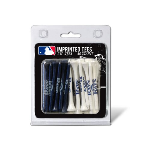 Team Golf MLB Tampa Bay Rays Pack Of 50 Golf Tees 2-3/4' Golf Tees, 50 Pack, Regulation Size, Multi Team Colors