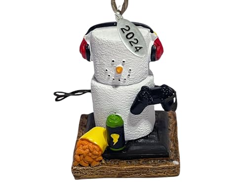 Gamer Ornament 2024 - Smores Ornaments - Gamer Christmas Ornament w/Black Controller - Comes in a Gift Box so It's Ready for Giving