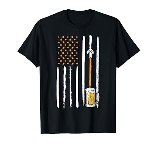 Craft Beer American Flag USA 4th July Brewery Alcohol Lovers T-Shirt